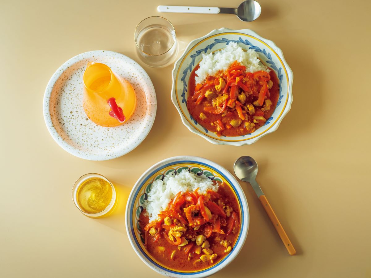 切り干し大根とトマトジュースのチキンカレー