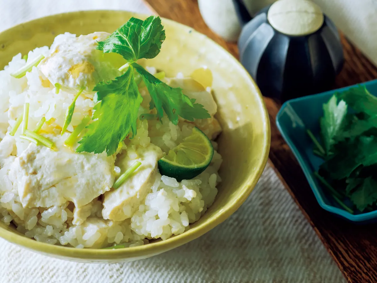 長谷川あかりの丸ごと豆腐の炊き込みご飯