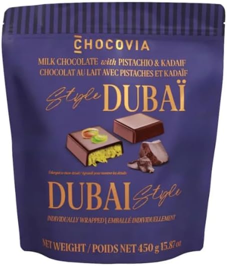 CHOCOVIA ドバイスタイル ミルクチョコレート 450g カダイフ&ピスタチオ入り